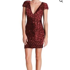 NWOT Dress The Population Zoe Cap Sleeve Dress